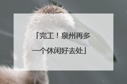 完工！泉州再多一个休闲好去处